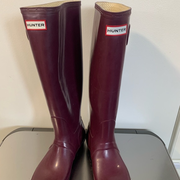 Purple Hunter rain boots size 8 - Picture 3 of 5